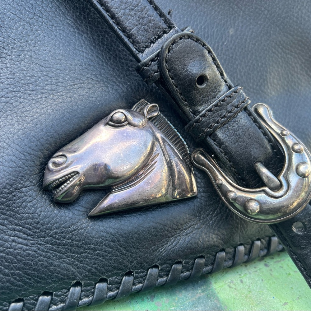 Barry Kieselstein Cord Rare Vintage Leather Bag with Sterling Silver Accents - Picture 12 of 13